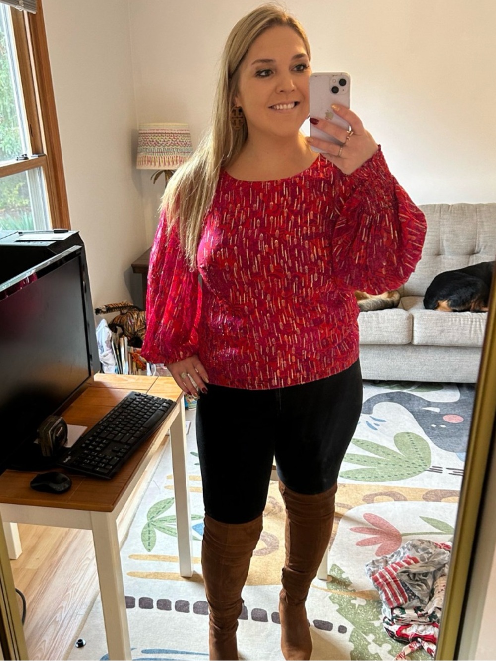 💜❤️ worn once silk Lilly Pulitzer long sleeve top